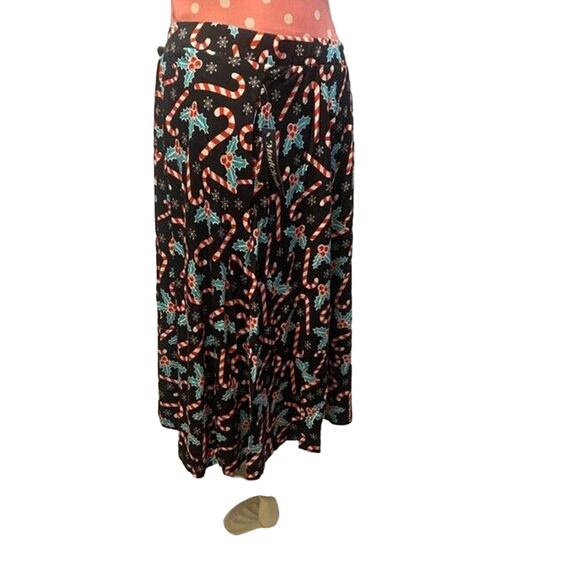 Sz L Large • ModCloth Mod Cloth Candy Cane Holiday Christmas Skirt w/ Pocket NWT - Picture 6 of 7